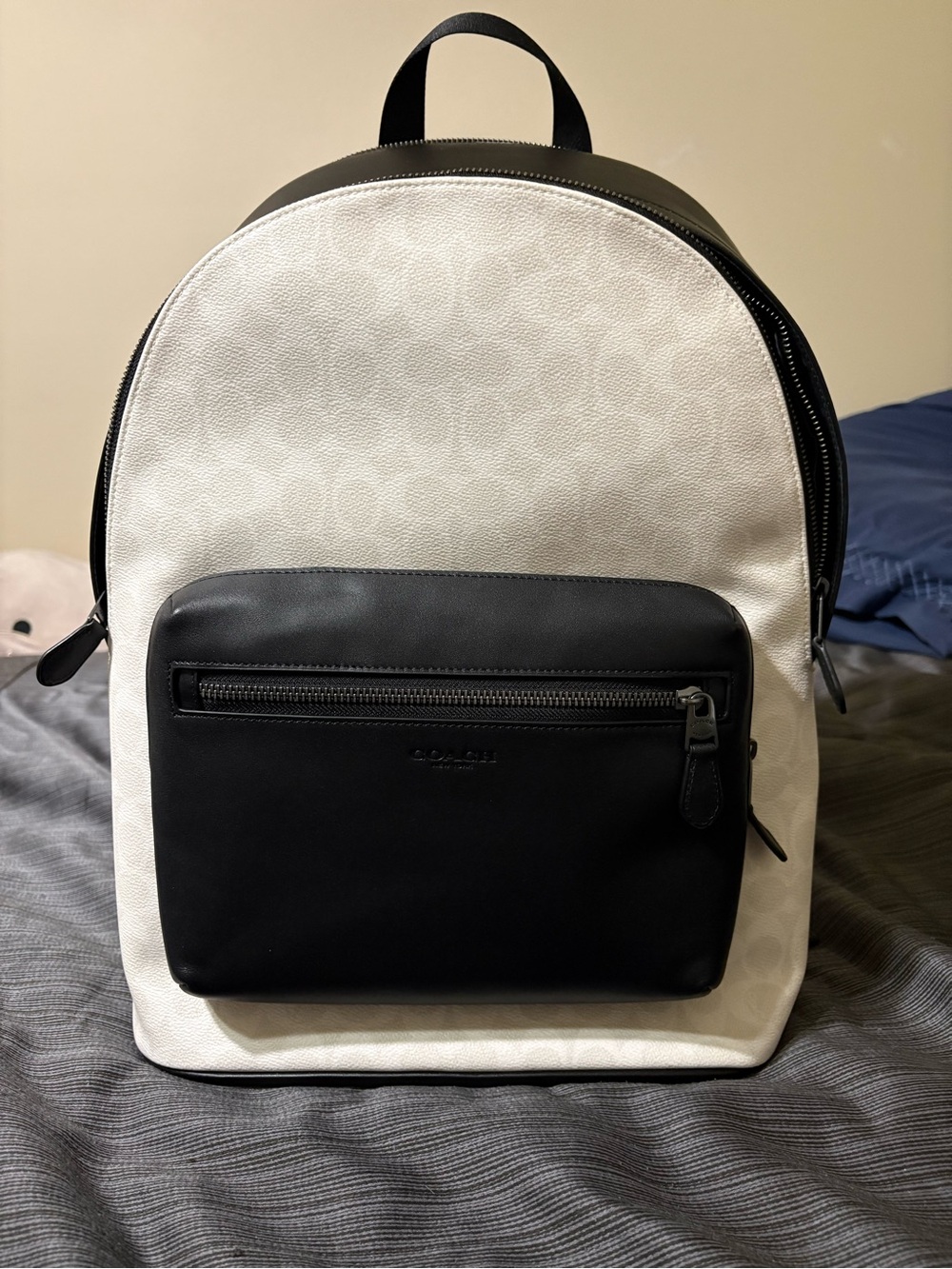 COACH West Backpack in chalk & black